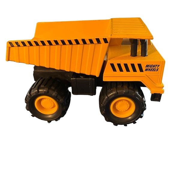 Vintage 1998 Soma Mighty Wheels 7''X 4.5” Die Cast Yellow Dump Truck Great Shape - Picture 2 of 13